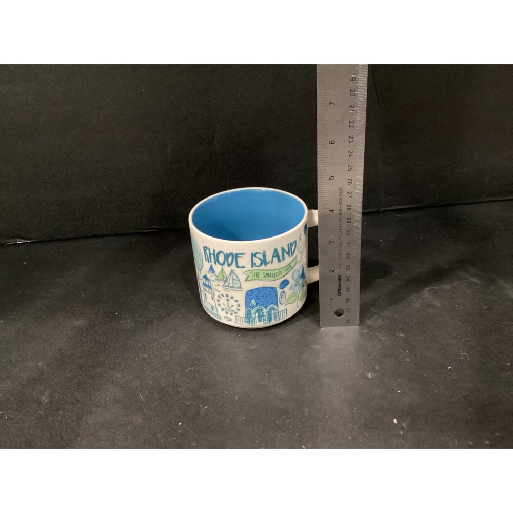 Starbucks Been There Series Rhode Island Mug Coffee & Tea White Blue Green 2019